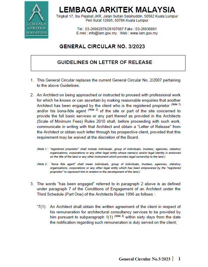 General Circular No. 3-2023 (ENG) - Guidelines On Letter Of Release ...